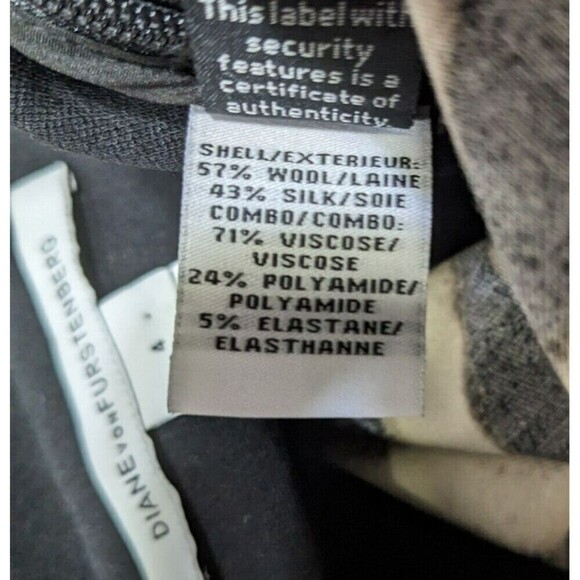 Diane Von Furstenberg DVF Mae Leopard Wool Silk Pencil Skirt Size 4 - Picture 9 of 12